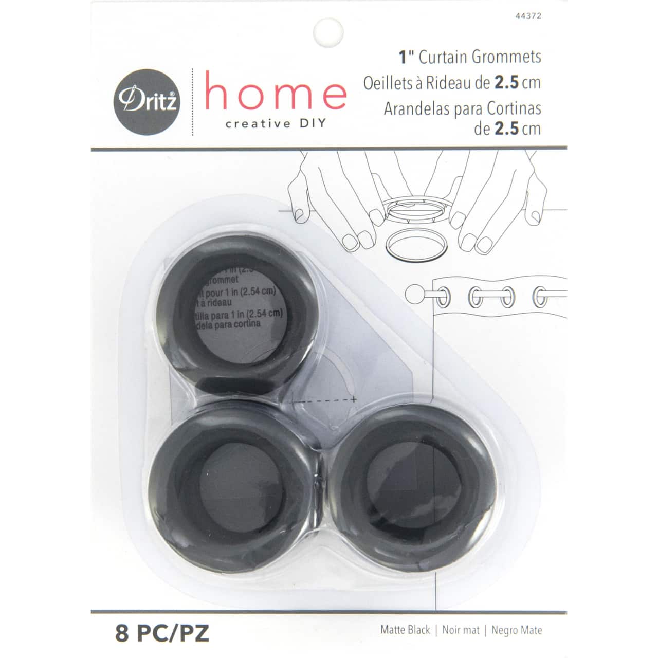 Dritz® Home 1'' Black Curtain Grommets, 8 Sets